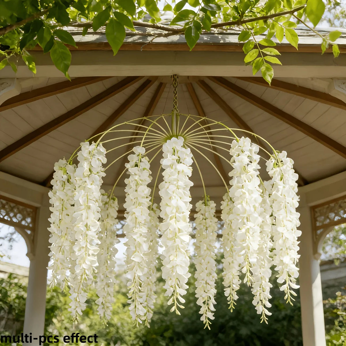 20PCS Artificial Wisteria Simulation Flower Vine, Indoor and Outdoor Hanging Decoration, Maintenance Free Fake Wisteria Vine